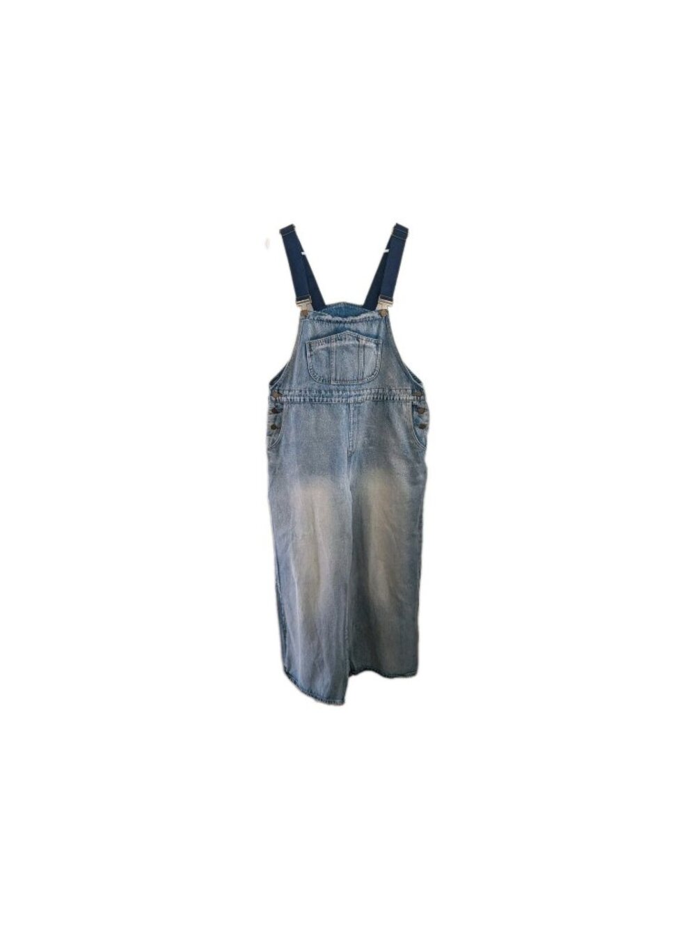 Cider Wide Leg Denim Overalls 0XL Light Wash Retro Baggy Carpenter Bib Jeans